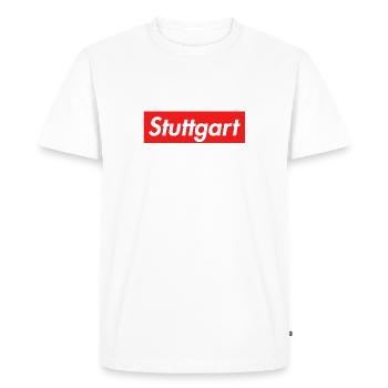 Ville de Stuttgart - T-shirt Premium bio Homme - blanc - Devant - Nico (187cm)