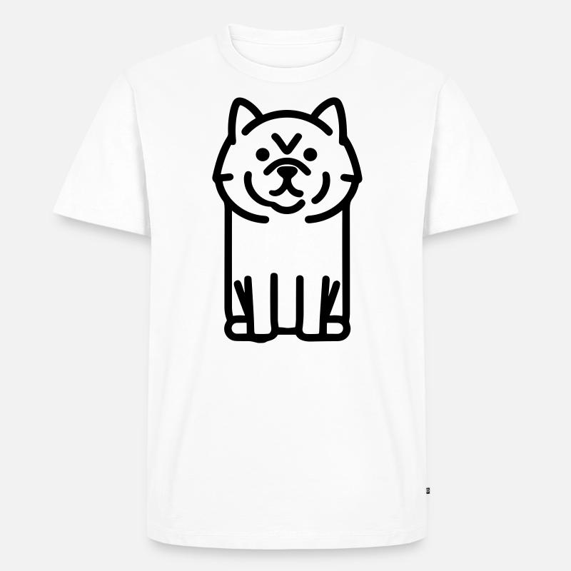 Hund - Männer Premium Bio T-Shirt - Weiß