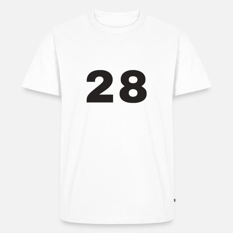 28 - Männer Premium Bio T-Shirt - Weiß