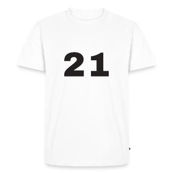 21 - T-shirt Premium bio Homme - blanc - Devant - Nico (187cm)