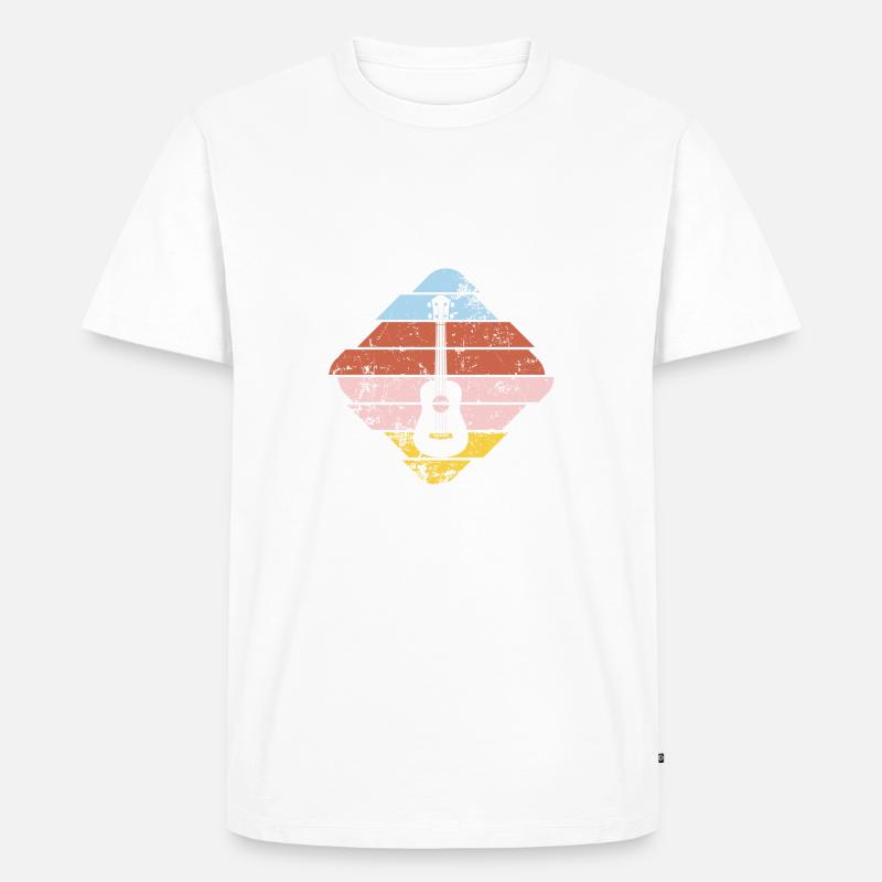 Ukulele - Männer Premium Bio T-Shirt - Weiß