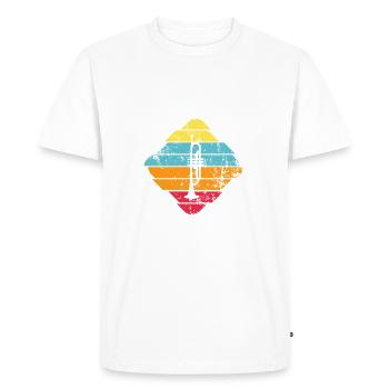 Trompette - T-shirt Premium bio Homme - blanc - Devant - Nico (187cm)