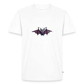 Chauve-souris / Vampire / Dracula / Animal / Halloween - T-shirt Premium bio Homme - blanc - Devant - Nico (187cm)