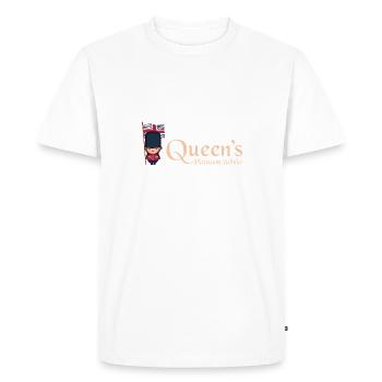 British Queen Monarchy Platinum Jubilee 70th yr - Men's Premium Organic T-Shirt - white - Front - Nico (187cm)