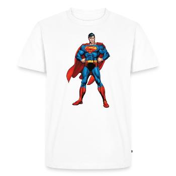 Superman Classic Pose - T-shirt Premium bio Homme - blanc - Devant - Nico (187cm)