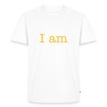 I am - Men's Premium Organic T-Shirt - white - Front - Nico (187cm)