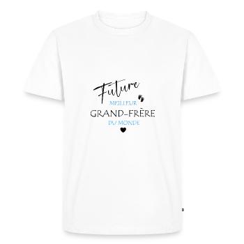 Future meilleur grand-frère du monde - T-shirt Premium bio Homme - blanc - Devant - Nico (187cm)