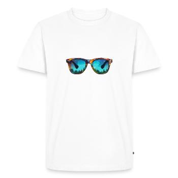 Sunglasses / Reflection / Forest / Reflection - Men's Premium Organic T-Shirt - white - Front - Nico (187cm)