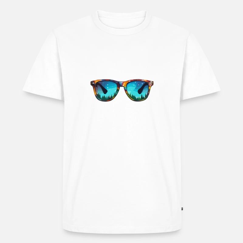 Sunglasses / Reflection / Forest / Reflection - Men's Premium Organic T-Shirt - white