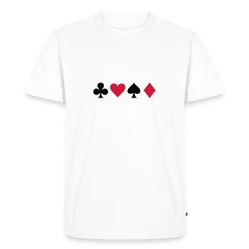 Poker, skat, jeu de cartes - T-shirt Premium bio Homme - blanc - Devant - Nico (187cm)