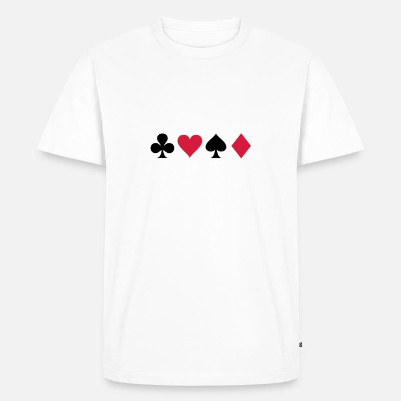 Karten - Männer Premium Bio T-Shirt - Weiß