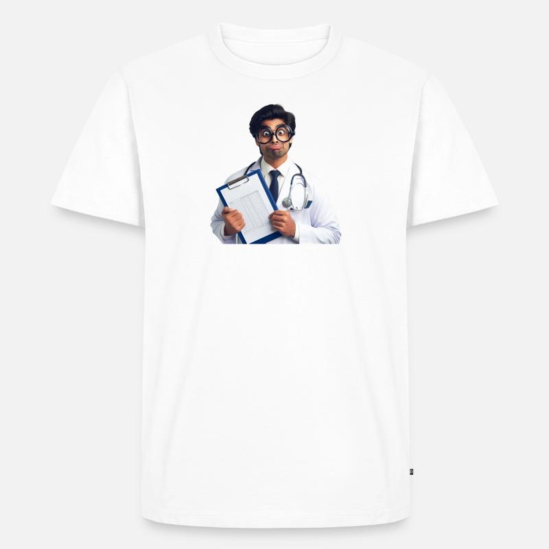 Arzt - Männer Premium Bio T-Shirt - Weiß