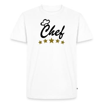 chef cuisinier - T-shirt Premium bio Homme - blanc - Devant - Nico (187cm)