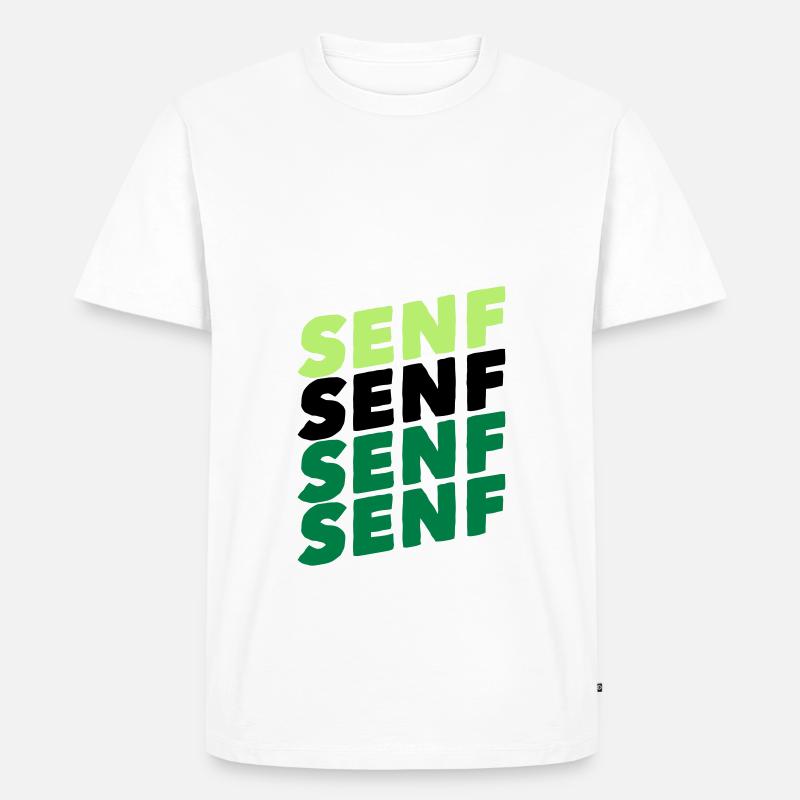 Senf essen lecker gewürz paste - Männer Premium Bio T-Shirt - Weiß
