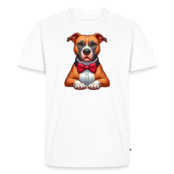 Pitbull Les Gentelmen - T-shirt Premium bio Homme - blanc - Devant - Nico (187cm)