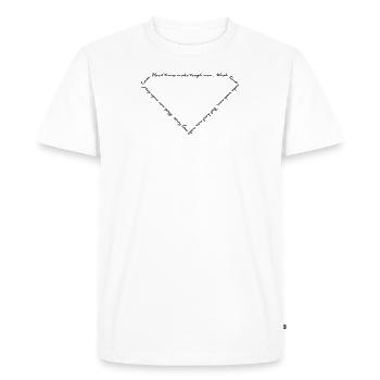 Hard times - Men's Premium Organic T-Shirt - white - Front - Nico (187cm)
