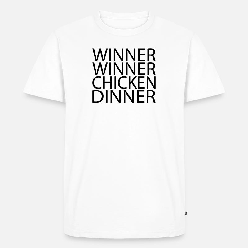 Winner Winner Chicken Dinner - Männer Premium Bio T-Shirt - Weiß