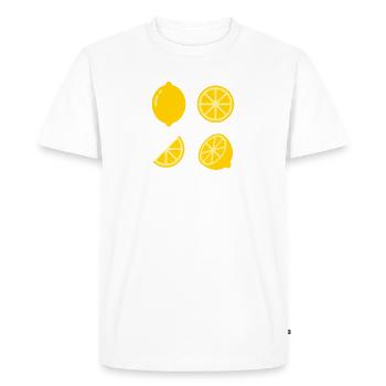 4 times lemon - Men's Premium Organic T-Shirt - white - Front - Nico (187cm)