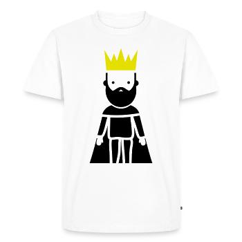 Sa Majesté le Roi - T-shirt Premium bio Homme - blanc - Devant - Nico (187cm)