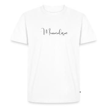 Minimalism - Men's Premium Organic T-Shirt - white - Front - Nico (187cm)
