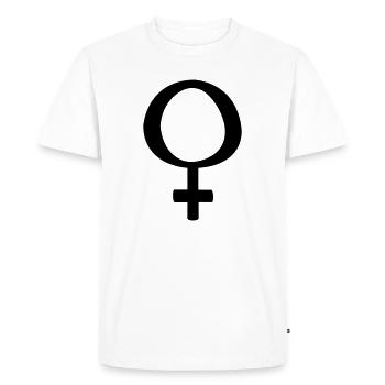 Femmes symbole - T-shirt Premium bio Homme - blanc - Devant - Nico (187cm)