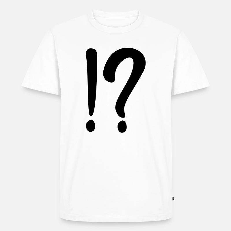Fragezeichen - Männer Premium Bio T-Shirt - Weiß