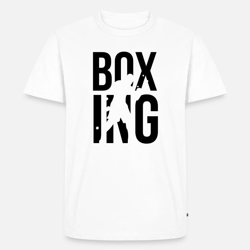 boxing boxen - Männer Premium Bio T-Shirt - Weiß