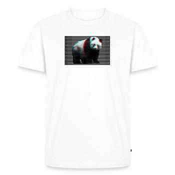 T-shirt Cyberpunk Cyberpunk Streetwear Glitch Panda - T-shirt Premium bio Homme - blanc - Devant - Nico (187cm)