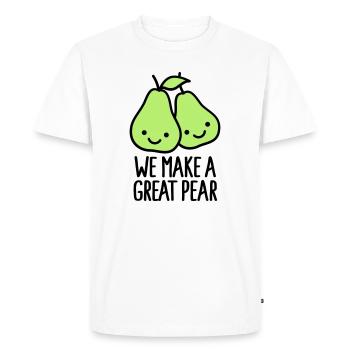 We make a great pear - T-shirt Premium bio Homme - blanc - Devant - Nico (187cm)