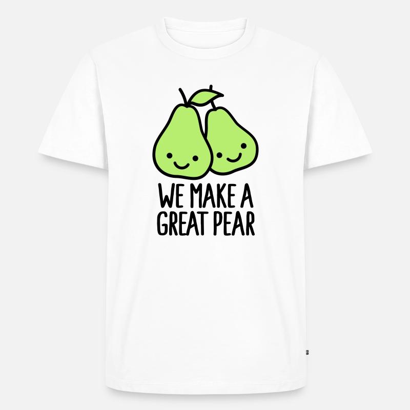 We make a great pear - Männer Premium Bio T-Shirt - Weiß