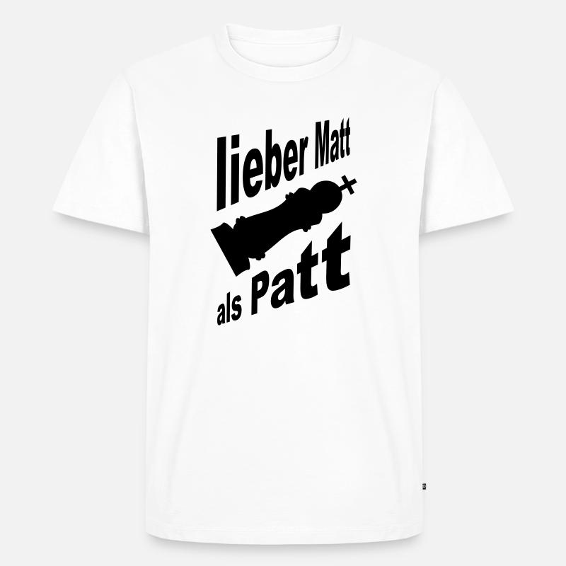 schach - Männer Premium Bio T-Shirt - Weiß
