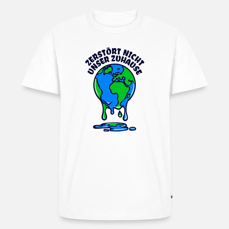 Umwelt Mutter Erde Umweltschutz Statement - Männer Premium Bio T-Shirt - Weiß