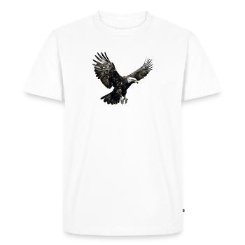 Eagle en route vers la terre ferme - T-shirt Premium bio Homme - blanc - Devant - Nico (187cm)