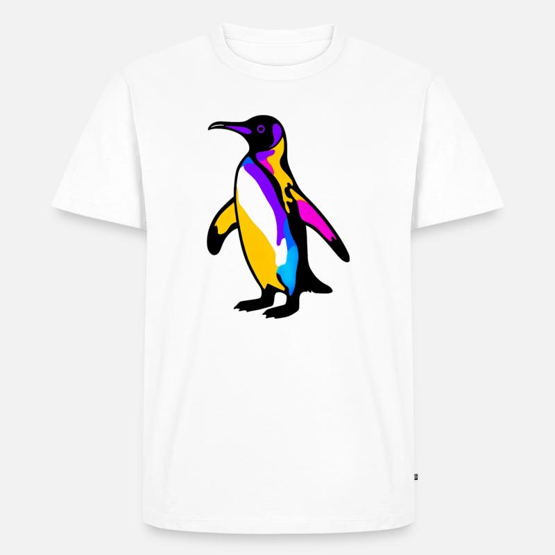 Pinguin - Männer Premium Bio T-Shirt - Weiß