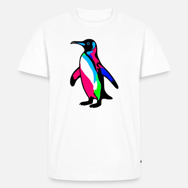 Pinguin - Männer Premium Bio T-Shirt - Weiß