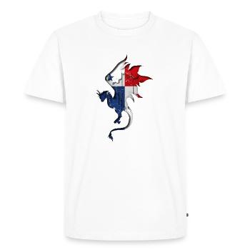Drapeau du Panama - Silhouette de dragon - T-shirt Premium bio Homme - blanc - Devant - Nico (187cm)