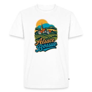 Alsace Bossue – Crooked Alsace - Men's Premium Organic T-Shirt - white - Front - Nico (187cm)