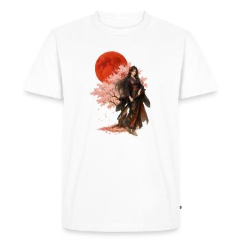Belle guerrière | Art oriental japonais - T-shirt Premium bio Homme - blanc - Devant - Nico (187cm)