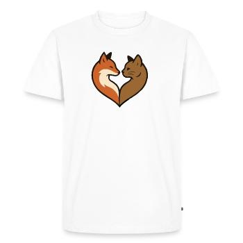 Animal Heart Shape - Men's Premium Organic T-Shirt - white - Front - Nico (187cm)