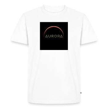 Aurora | Les voyages spatiaux du futur - T-shirt Premium bio Homme - blanc - Devant - Nico (187cm)