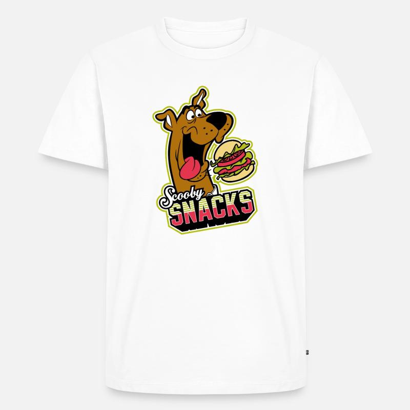 Scooby-Doo Scooby Snacks Mit Burger - Männer Premium Bio T-Shirt - Weiß