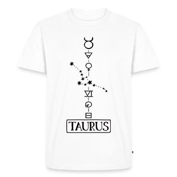 Taurus - Taurus Zodiac - black - Men's Premium Organic T-Shirt - white - Front - Nico (187cm)