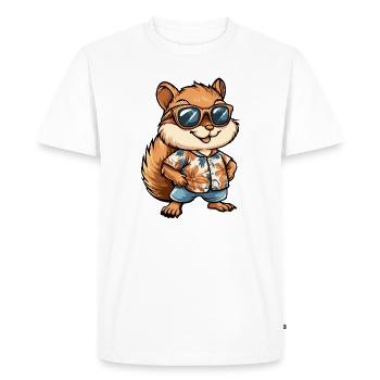 Vacances de bandes dessinées Squirrel - T-shirt Premium bio Homme - blanc - Devant - Nico (187cm)