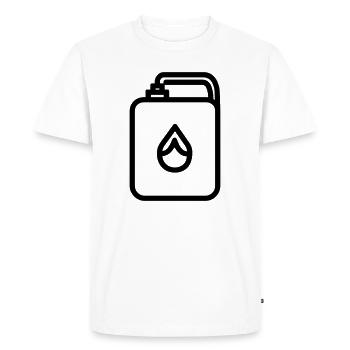Gas can - Men's Premium Organic T-Shirt - white - Front - Nico (187cm)