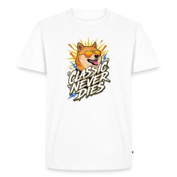 Lunettes de soleil à quatre pattes classiques Never Dies Dies - T-shirt Premium bio Homme - blanc - Devant - Nico (187cm)
