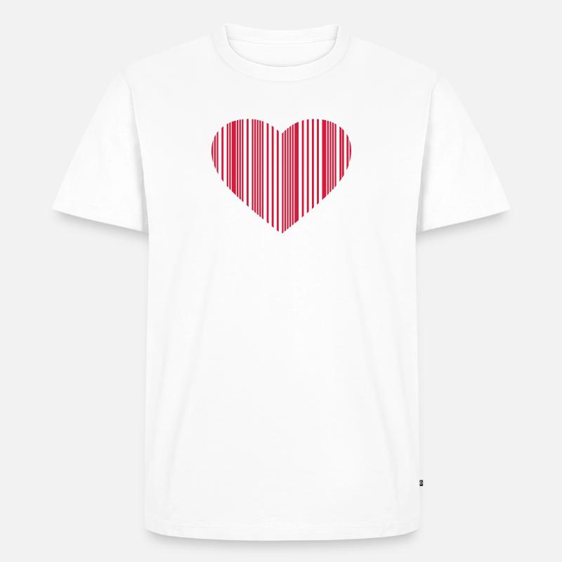 barcode love - Männer Premium Bio T-Shirt - undefined