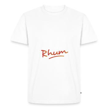 Tous les chemins mènent au rhum - T-shirt Premium bio Homme - blanc - Devant - Nico (187cm)