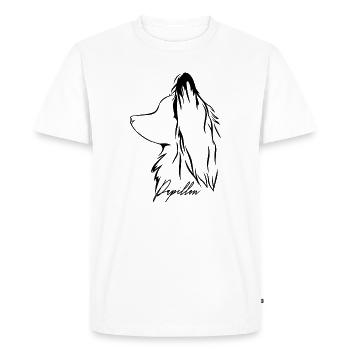 PAPILLON Profil Chiens Chien Wilsigns - T-shirt Premium bio Homme - blanc - Devant - Nico (187cm)