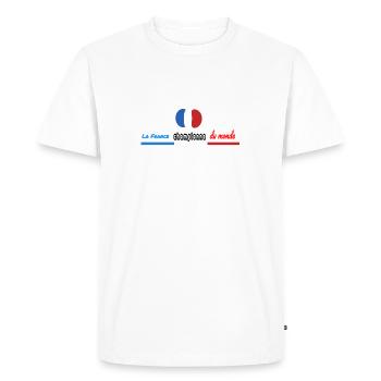 France championne de la coupe du monde 2022 - T-shirt Premium bio Homme - blanc - Devant - Nico (187cm)