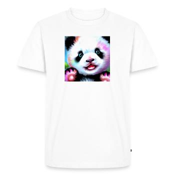 Panda - T-shirt Premium bio Homme - blanc - Devant - Nico (187cm)
